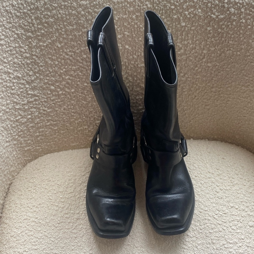 Vintage Double H “HH” Black Leather Biker Boots bought in SOHO IN THE 80’s